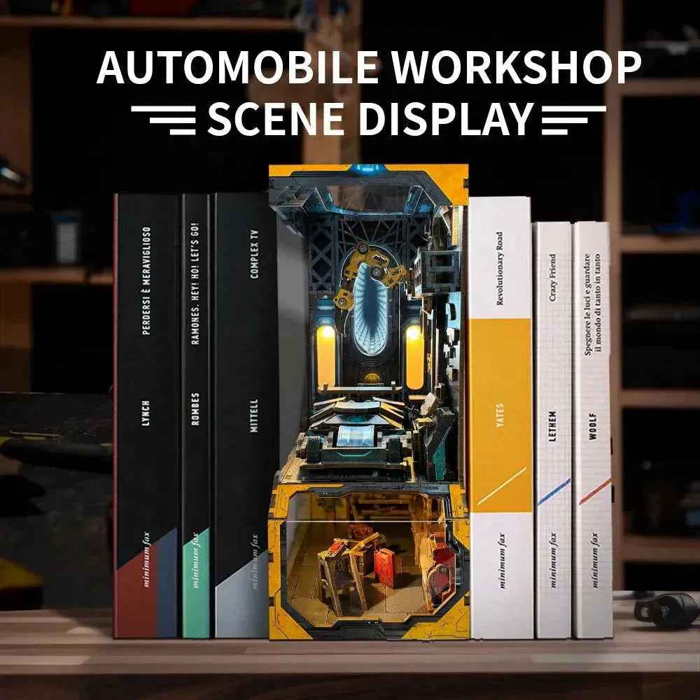 Automobile Workshop DIY Book Nook Kit - Assemble the thrill.